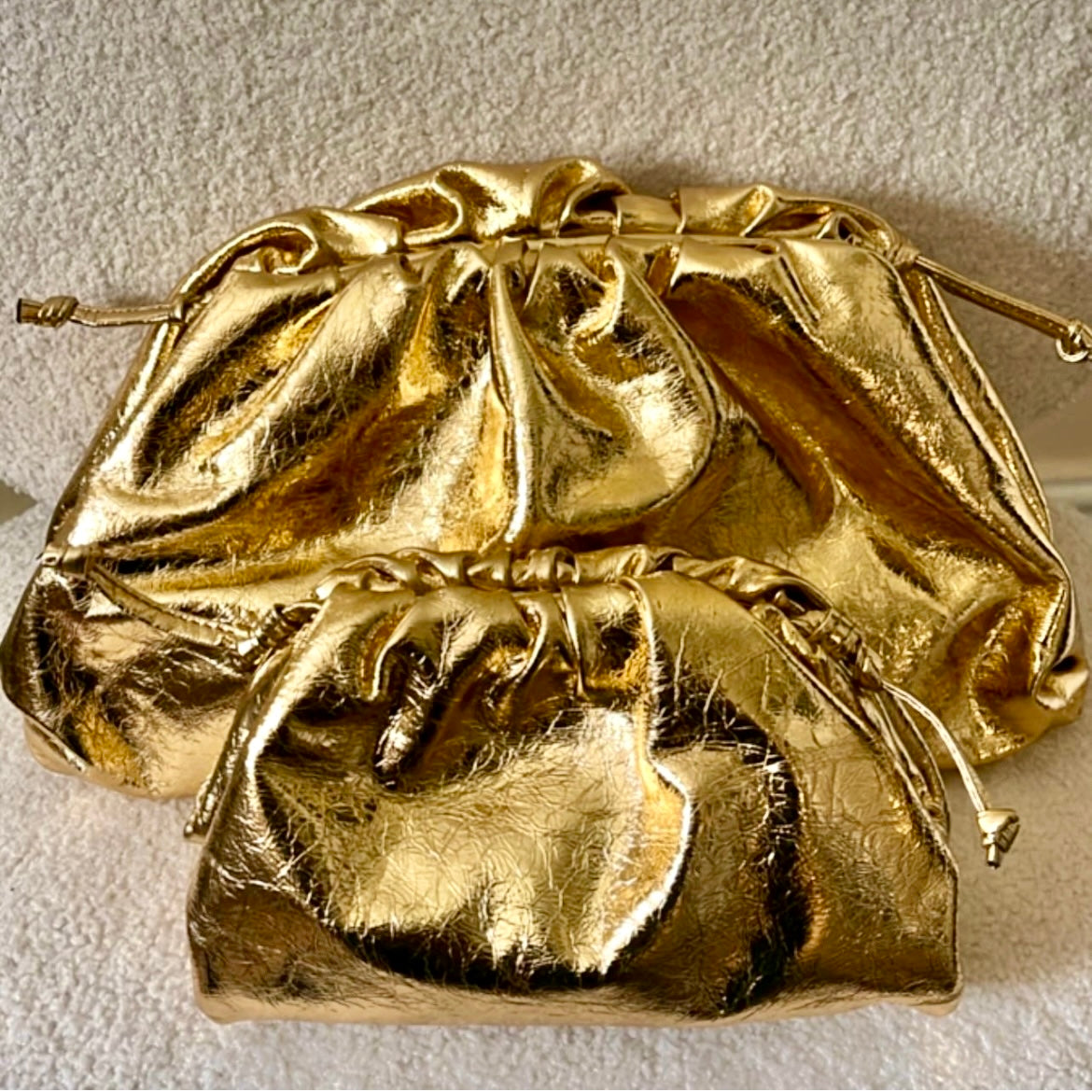 LUNA METALLIC GOLD BAG