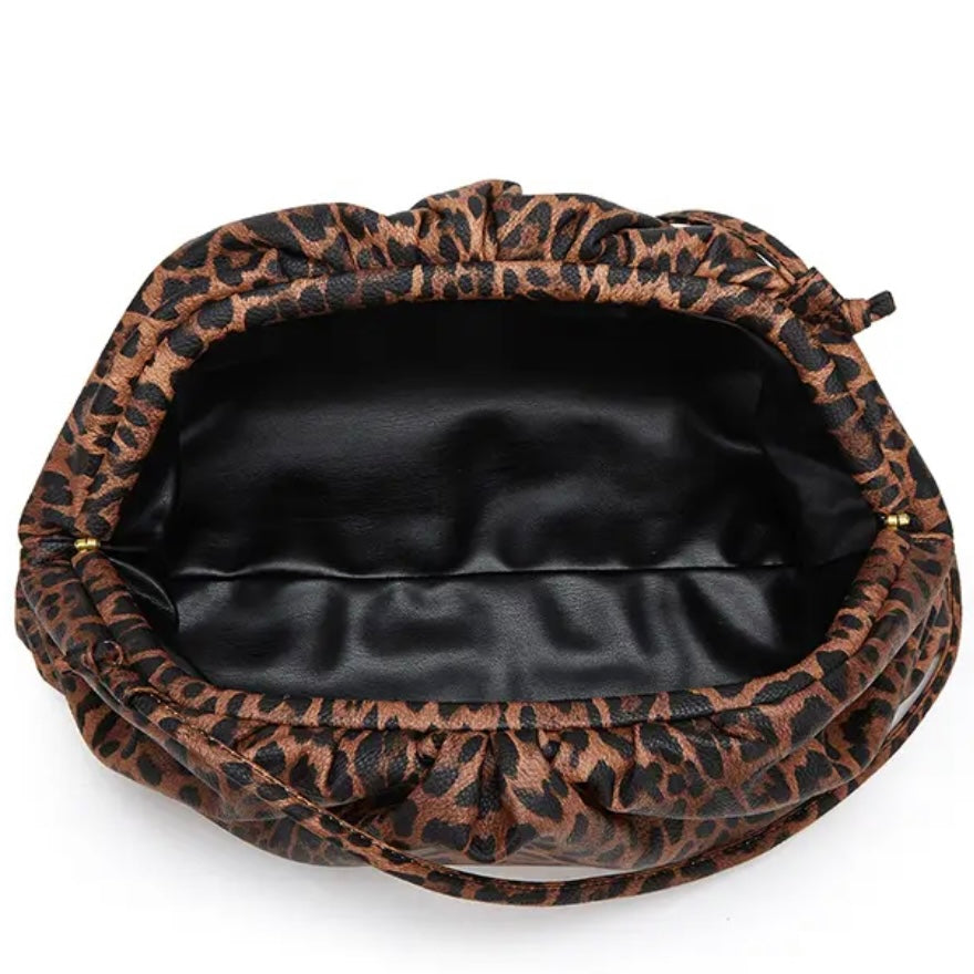 GINA LEOPARD LARGE CLUTCH BAG