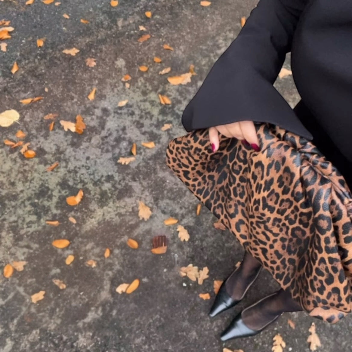 GINA LEOPARD LARGE CLUTCH BAG