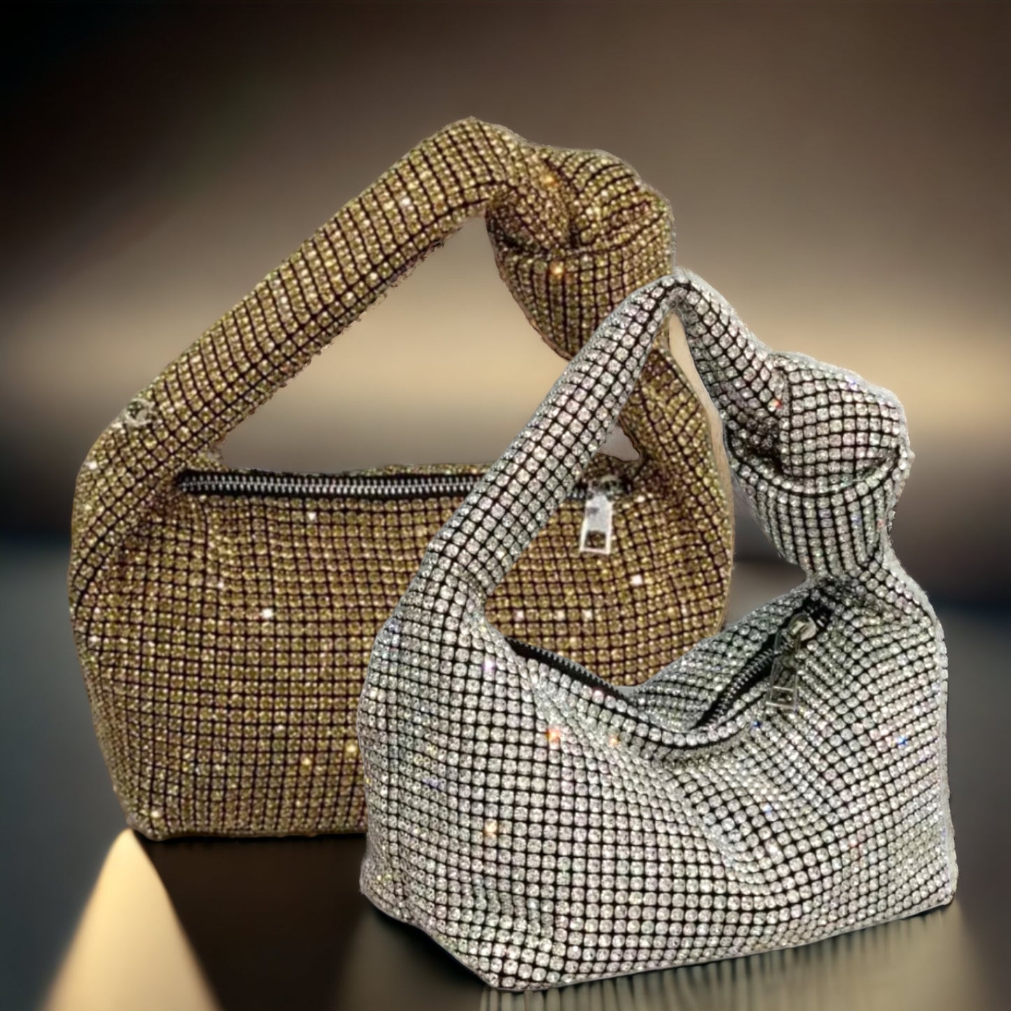 CRYSTAL KNOT BAG GOLD